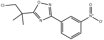 5-(1-Chloro-2-methylpropan-2-yl)-3-(3-nitrophenyl)-1,2,4-oxadiazole Struktur