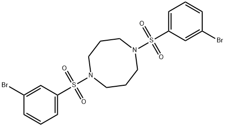 1,5-BIS(3-BROMOPHENYLSULFONYL)-1,5-DIAZOCANE, 1133116-31-0, 结构式