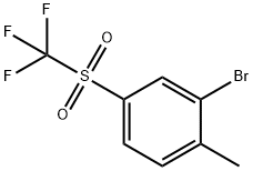 2-BROMO-1-METHYL-4-(TRIFLUOROMETHYLSULFONYL)BENZENE 结构式