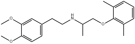 1-(2,6-dimethylphenoxy)-2-(3,4-dimethoxyphenylethylamino)propane,113346-50-2,结构式