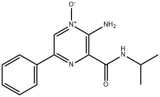 Pyrazinecarboxamide, 3-amino-N-(1-methylethyl)-6-phenyl-, 4-oxide (9CI) Struktur