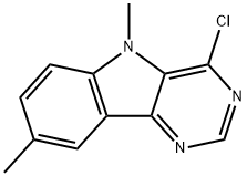 4-chloro-5,8-dimethyl-5H-pyrimido[5,4-b]indole Struktur