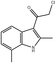 2-クロロ-1-(2,7-ジメチル-1H-インドール-3-イル)エタノン 化学構造式