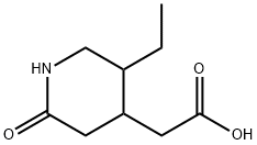 5-ethyl-2-oxo-4-piperidineacetic acid Structure