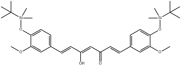 (1E,4Z,6E)-1,7-Bis[4-[[(1,1-diMethylethyl)diMethylsilyl]oxy]-3-Methoxyphenyl]-5-hydroxy-1,4,6-heptatrien-3-one Struktur