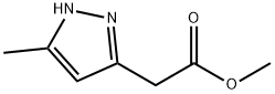 1H-Pyrazole-3-acetic  acid,  5-methyl-,  methyl  ester Structure