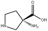 3-Pyrrolidinecarboxylicacid,3-amino-,(3S)-(9CI) 化学構造式