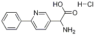 2-氨基-2-(6-苯基-3-吡啶基)乙酸盐酸盐 结构式