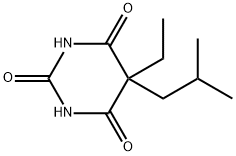 5-エチル-5-(2-メチルプロピル)バルビツル酸 化学構造式