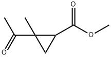 Cyclopropanecarboxylic acid, 2-acetyl-2-methyl-, methyl ester (9CI) Structure