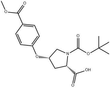 (2S,4S)-1-(tert-Butoxycarbonyl)-4-[4-(methoxy-carbonyl)phenoxy]-2-pyrrolidinecarboxylic acid|