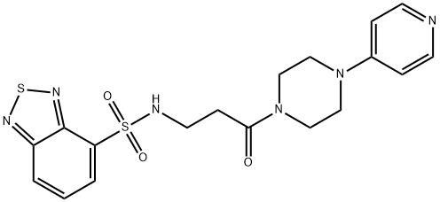 N-[3-Oxo-3-[4-(4-pyridinyl)-1-piperazinyl]propyl]-2,1,3-benzothiadiazole-4-sulfonamide Structure