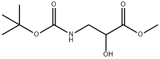 Propanoic acid, 3-[[(1,1-dimethylethoxy)carbonyl]amino]-2-hydroxy-, methyl Structure