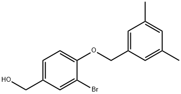 {3-bromo-4-[(3,5-dimethylbenzyl)oxy]phenyl}methanol Struktur