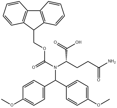 FMOC-GLN(MBH)-O 化学構造式