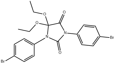 1,3-BIS(4-BROMOPHENYL)-5,5-DIETHOXY-2,4-IMIDAZOLIDINEDIONE Structure