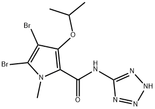 4,5-Dibromo-1-methyl-3-(1-methylethoxy)-N-(1H-tetrazole-5-yl)-1H-pyrrole-2-carboxamide Structure