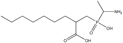 (1-aminoethyl)(2-carboxy-1-octyl)phosphinic acid 结构式