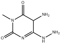 2,4,6(1H,3H,5H)-Pyrimidinetrione,5-amino-1-methyl-,4-hydrazone(9CI) 化学構造式