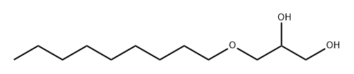 DL-Glycerin-1-n-nonylether 化学構造式