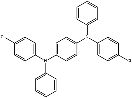 N,N'-ビス(4-クロロフェニル)-N,N'-ジフェニル-1,4-フェニレンジアミン 化学構造式