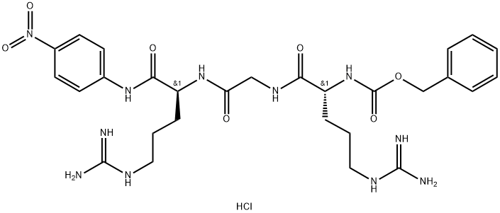 Z-D-ARG-GLY-ARG-PNA二盐酸盐, 113711-77-6, 结构式