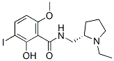 (-)-N-[[(2S)-1-Ethyl-2-pyrrolidinyl]methyl]-2-hydroxy-3-iodo-6-methoxybenzamide Structure