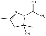 1H-Pyrazole-1-carboximidamide,  4,5-dihydro-5-hydroxy-3,5-dimethyl- 结构式