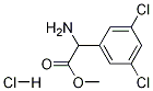 2-氨基-2-(3,5-二氯苯基)乙酸甲酯盐酸盐, 1137447-08-5, 结构式