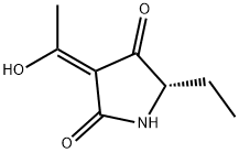 2,4-Pyrrolidinedione, 5-ethyl-3-(1-hydroxyethylidene)-, [S-(Z)]- (9CI) 结构式
