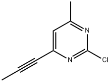 Pyrimidine, 2-chloro-4-methyl-6-(1-propyn-1-yl)- Struktur