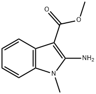 2-氨基-1-甲基-1H-吲哚-3-羧酸甲酯 结构式