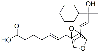 7-(5,6-epoxy-3-(3-cyclohexyl-3-hydroxy-3-methyl-1-propenyl)-7-oxabicyclo(2.2.1)-hept-2-yl)-5-heptenoic acid Structure