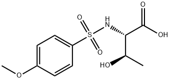 (2S,3R)-3-羟基-2-{[(4-甲氧基苯基)磺酰]氨基}羧酸 结构式