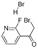 2-Bromo-1-(2-fluoropyridin-3-yl)ethanone hydrobromide 化学構造式