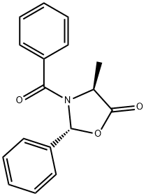(2R,4S)-3-Benzoyl-4-methyl-2-phenyl-5-oxazolidinone 化学構造式