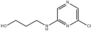 3-(6-chloropyrazin-2-ylamino)propan-1-ol 化学構造式
