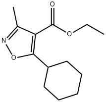 4-Isoxazolecarboxylicacid,5-cyclohexyl-3-methyl-,ethylester(9CI),113841-82-0,结构式
