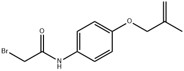 2-Bromo-N-{4-[(2-methyl-2-propenyl)oxy]-phenyl}acetamide 化学構造式