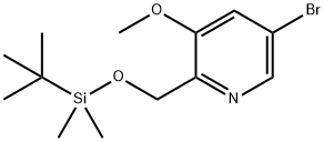 5-Bromo-2-((tert-butyldimethylsilyloxy)methyl)-3-methoxypyridine, 1138443-85-2, 结构式