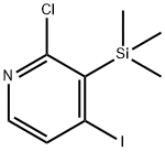 2-クロロ-4-ヨード-3-(トリメチルシリル)ピリジン 化学構造式