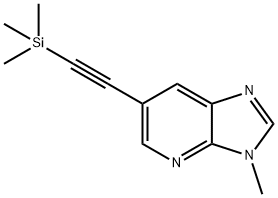 3-メチル-6-((トリメチルシリル)エチニル)-3H-イミダゾ-[4,5-B]ピリジン 化学構造式