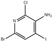 6-BROMO-2-CHLORO-4-IODOPYRIDIN-3-AMINE 结构式