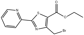 Ethyl 4-bromomethyl-2-(2-pyridyl)thiazole-5-carboxylate, 97% Structure