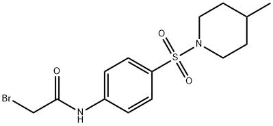 2-Bromo-N-{4-[(4-methyl-1-piperidinyl)sulfonyl]-phenyl}acetamide 结构式