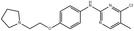 N-(4-(2-(吡咯烷-1-基)乙氧基)苯基)-4-氯-5-甲基嘧啶-2-胺 结构式