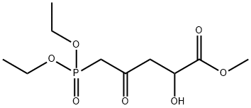 5-Diethoxyphosphinyl-2-hydroxy-4-oxopentanoic acid methyl ester Struktur