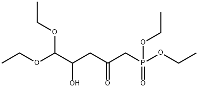 5,5-Diethoxy-4-hydroxy-2-oxopentylphosphonic acid diethyl ester Struktur