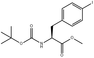 Boc-4-ヨード-L-Phe-OMe 化学構造式