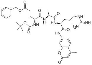 BOC-GLU(OBZL)-ALA-ARG-MCA 结构式